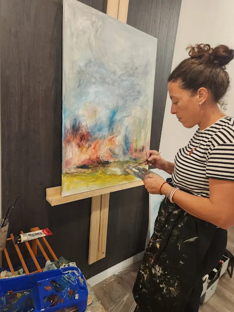 Mid-canvas, during service