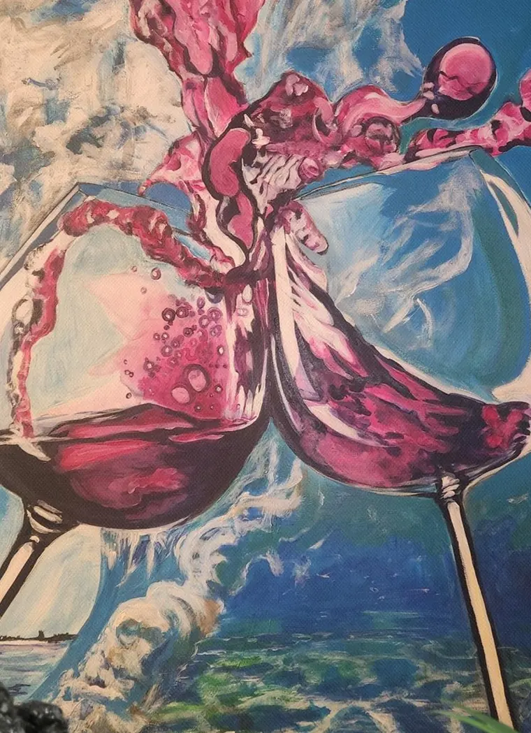 Ocean Wave Pour — Canvas print, Anissa Mendez & Jorge Martínez